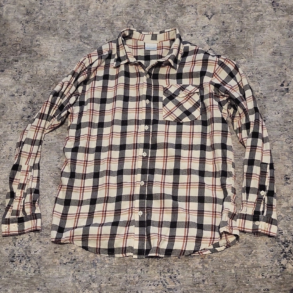 Columbia Plaid Button-Up Shirt